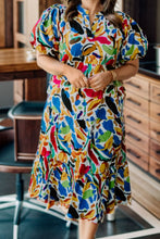 Load image into Gallery viewer, Plus Size Notched Short Sleeve Tiered Dress
