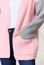 Load image into Gallery viewer, BiBi Contrast Open Front Cardigan with Pockets

